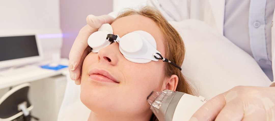 patient receiving fraxel laser treatment